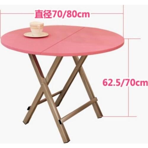 70*70*62.5CM Portable Folding Dining Table Outdoor Round Camping Table Wood Modern Garden Table