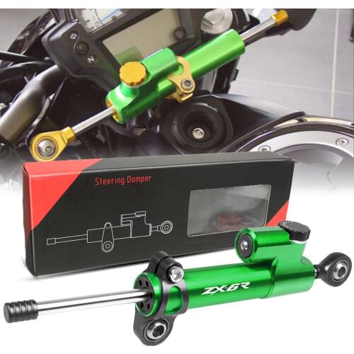 FOR KAWASAKI ZX6R ZX 6R ZX6 R ZX6RR 2000 2001 2002-2020 CNC Adjustable Motorcycles Steering Stabilize Damper Bracket Mount Kit