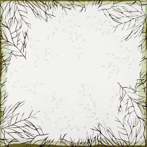 Natural Silk Scarf Women Bandana Female Willow Hair Scarf for Women Silk Headband Fashion Flower Womens Square Silk Neck Scarf