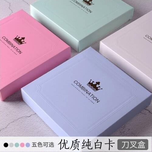 Cake tableware birthday cake knife and fork box disposable cutlery tray set high-end packaging box three in one paper box