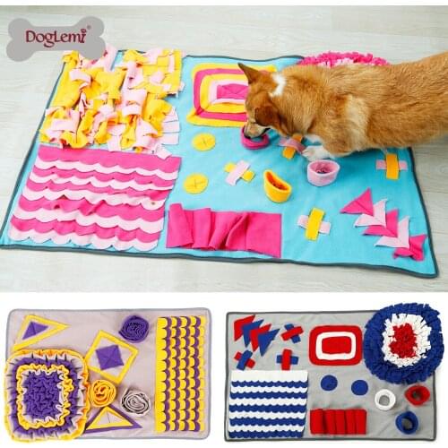 Dog Toy Sniffing Training Mat Washable Puzzle Toys Training Blanket Pet Multicolor Nasal Congestion Training Mat fot Cat Dog