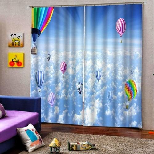 Custom Blackout Window Curtain The Living Room Bedroom Curtain blue sky dream Kids Bedroom Curtains Drapes