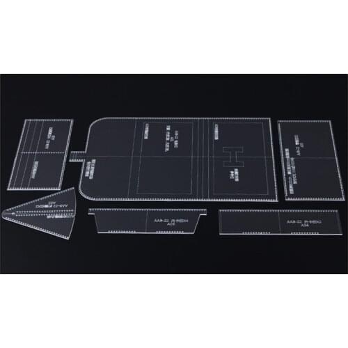 1Set Acrylic Leather Template Home Handwork Leathercraft Sewing Pattern Tools Accessory A long wallet with a wallet 20*12*2cm