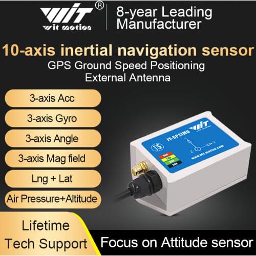 WitMotion WTGAHRS1 10-axis High-stability IMU AHRS Inclinometer, High-precision Acceleration+Gyro+Angle+Magnet+Air Pressure+GPS