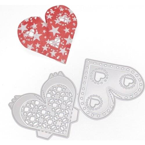 2020 Heart Box Metal Cutting Dies Hollow Decoration Cut Die Stencil DIY Scrapbooking Embossing New Craft Stamps And Dies