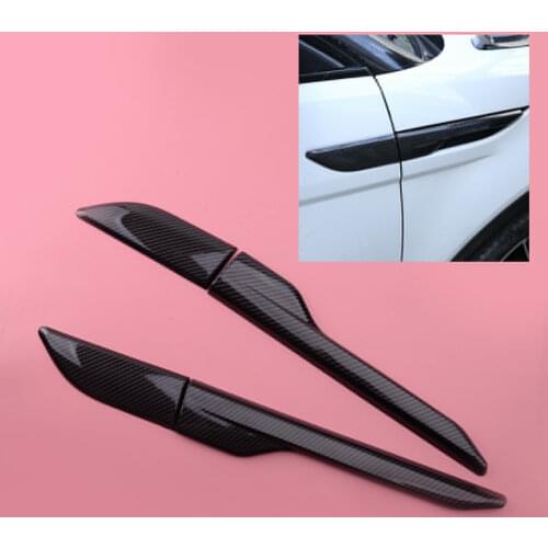 4pcs Carbon Fiber Style Car Wing Fender Side Air Vent Cover Trim Fit For Land Rover Range Rover Evoque 2012-2016 2017 2018