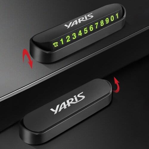 Car Temporary Parking Card Phone Number Card Plate Sticker for Toyota yaris Accessories Car Styling