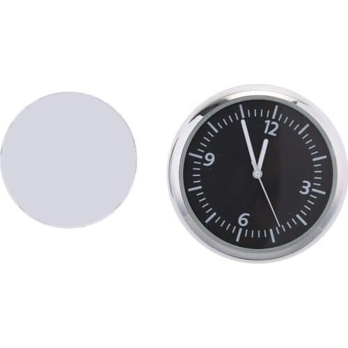 Car Auto Stick-On Clock Luminous Mini Automobiles Internal Stick Clock Watch Interior Quartz Analog Watch For Car Home Office