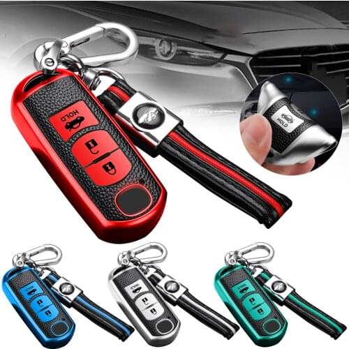 Car Smart Key Case Cover Bag Car Alarm Remote Controller Keychain Parts for Mazda 3 6 CX5 CX7 323 626 Familia Accessories