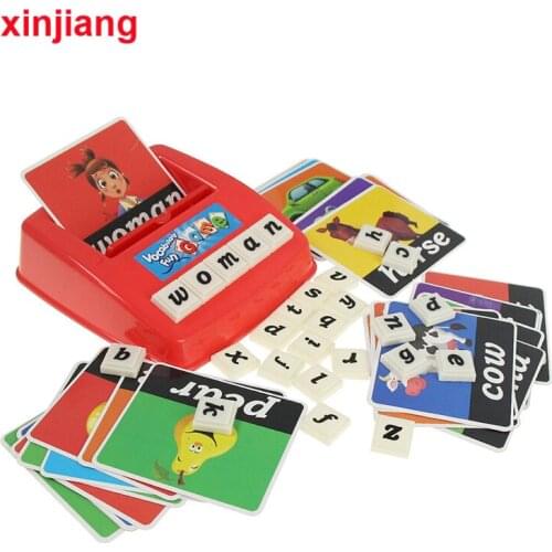 Children Learning English Word Cognitive Cards Puzzle Toy Spelling Game Early Educational Toys for Kids Gift