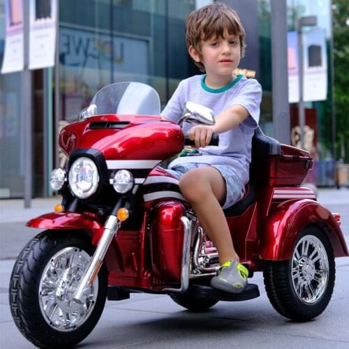 Childrens Electric Motorcycle Three-wheeled Tricycle Police Car Charging Stroller Baby Girl Boy Ride on Electric Car for Kids