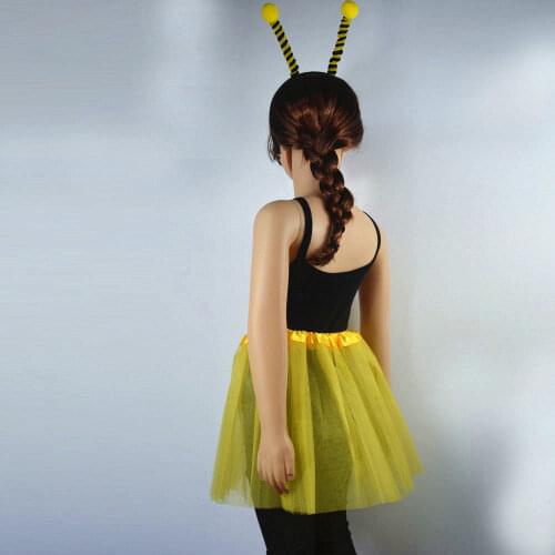 Girls Kids Animal Yellow Bee Black Ant Ladybird Costume Headband Tutu Skirt Tie Birthday Party Gift Halloween Christmas