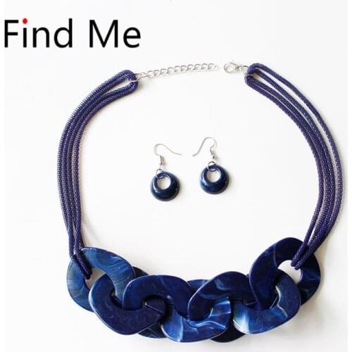 Find Me 2019 New Multilayer Acrylic Long Tassels Collar Choker Necklace Vintage Chain Statement Necklace Women Jewelry Wholesale