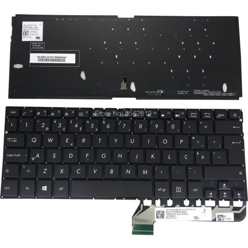 OVY PO Backlit keyboard for ASUS ZenBook UX430 UA UX430UAR UX430UQ Portuguese black Replacement keyboards 0KNB0 2627PO00 New