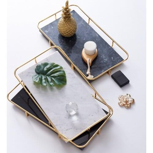 Natural Stone Black White Green Marble Storage Trays Home Bathroom Decoration Plates Saucer Holding The Market