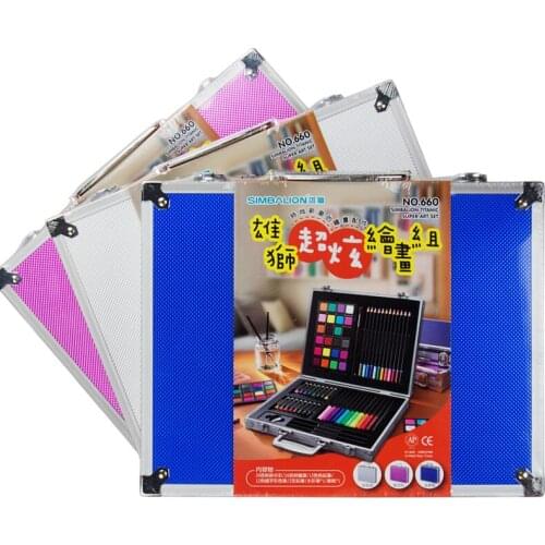 Simbalion Stunning watercolor pastel pastel painting group childrens painting pencil box set