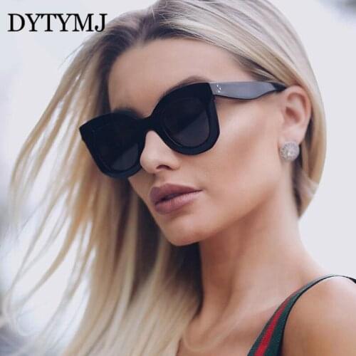 DYTYMJ Cat Eye Sunglasses Women Luxury Designer Sunglasses Women Vintage Cateye Sun Glasses for Men Classic Outdoor Eyewear