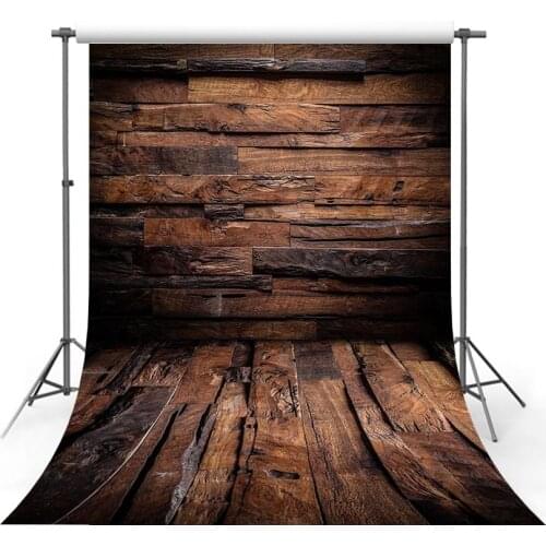 Thin Vinyl Wood Floor Backdrop Brown Blue Yellow and White Wooden Wall Photography Background Photo Studio Props