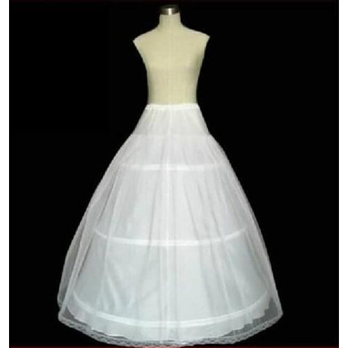 A-Line 3 Hoop Bridal Wedding Gown Dress Underskirt Petticoat Skirt Slip 2022