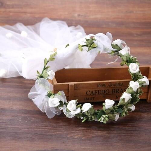 Veil headdress beach deserve to act the role of modelling of flower dress accessories yiwu wedding hair accessories