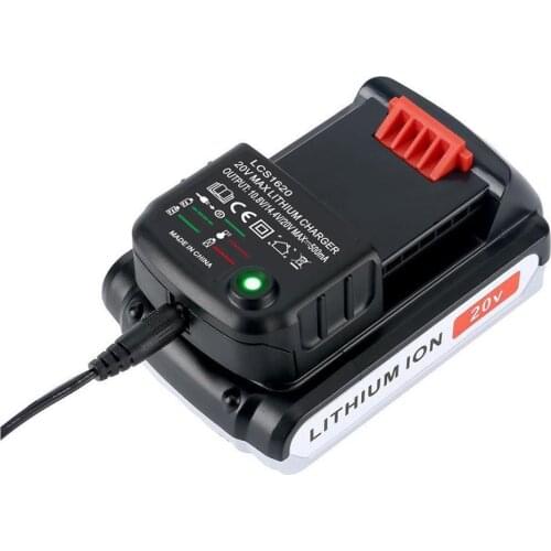Dawupine LCS1260 Li-ion Battery charger For Black-Decker 14.4V 20V LBXR20 LBXR20-OPE LB20 LBX20 LBX402 Lithium Battery