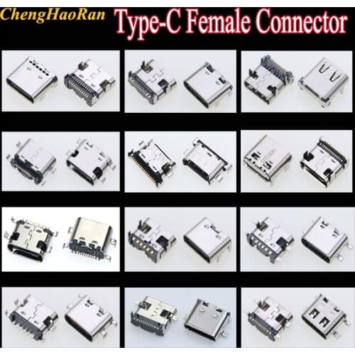 12Modes USB 3.1 Type C 6/12/24Pin SMT Socket Connector Female SMD DIP For Huawei Samsung Lenovo PCB Design DIY type-c jack power