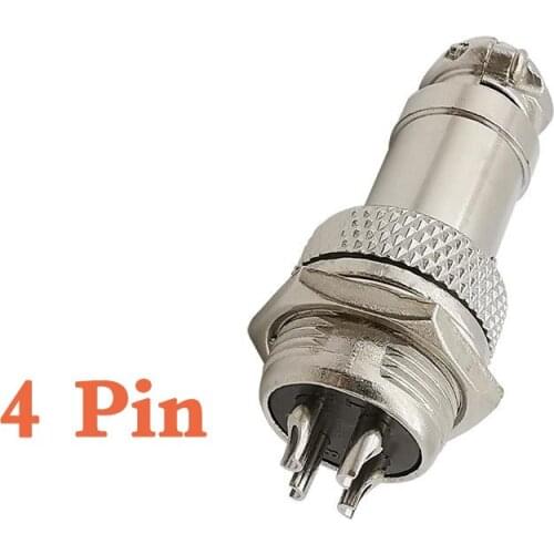 4Pcs GX20 4Pin 20mm Male Plug + Female Socket Circular Aviation Wire Panel L94-100Y Connector GX20 4Pin Aviation Connector