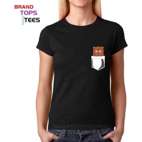 2020 Trendy Fashion Pocket Otter T shirt women Funny Gentleman Otter Bow Tie Pocket T-shirt Cute Otter fans Gift Clothing