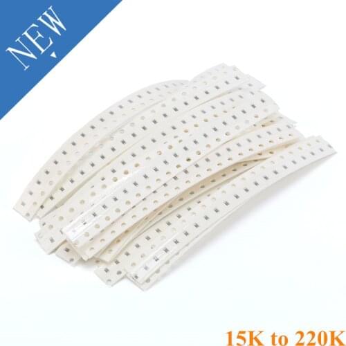 25valuesx20pcs=500pcs 1lot 0603 SMD Resistor Kit Assorted Kit 5% 1ohm-1M Sample Kit Sample bag