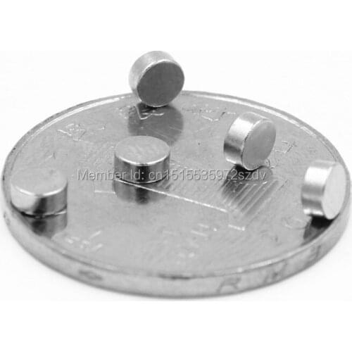 500pcs Strong Round Dia 4mm x 2mm N35 Rare Earth Neodymium Magnet Art Craft Fridge 4x2mm