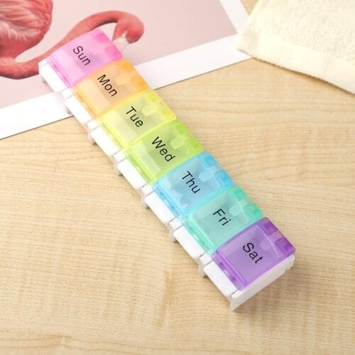 7 Days Weekly Pills Box Tablet Holder Storage Case Medicine Container Mini 7 Cells Pill Box Tablet Storage Box