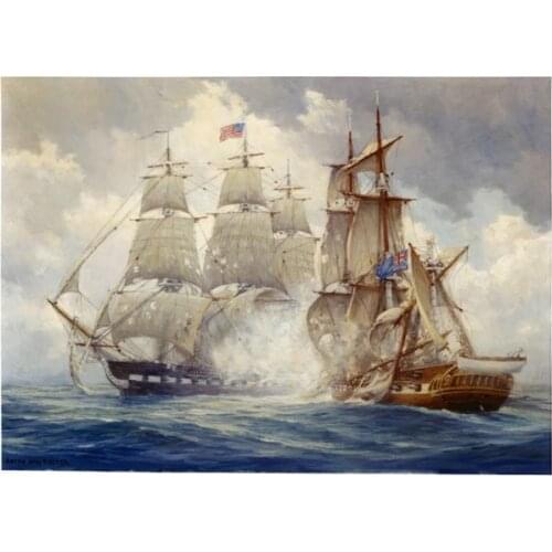 Free Shipping lot set countries flags warships seascape canvas prints oil painting on canvas home wall art decoration picture