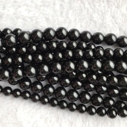 6mm 8mm 10mm black Spinels stone beads natural stone beads DIY loose beads for jewelry making strand 15" wholesale