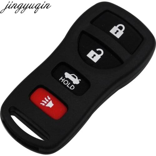 Jingyuqin Smart Remote Control Shell Fit Nissan Armada Frontier Tita Car Key Fob Case Replacement 4 Buttons