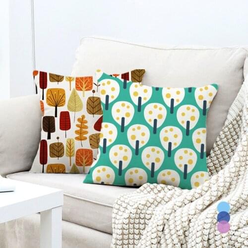 Throw Pillows Rustic Scandinavian Floral Pillow Cover Multicolor Flower Pillow Covers Sofa Cushion Cover 45x45cm Home Decorative