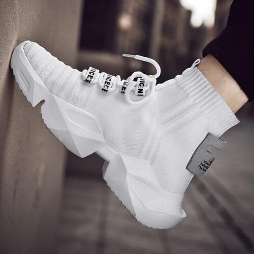 Mens Retro Sock Sneakers 47 High Top Chunky Men Shoes Breathable Men Thick Bottom Casual Shoes Zapatos De Hombre