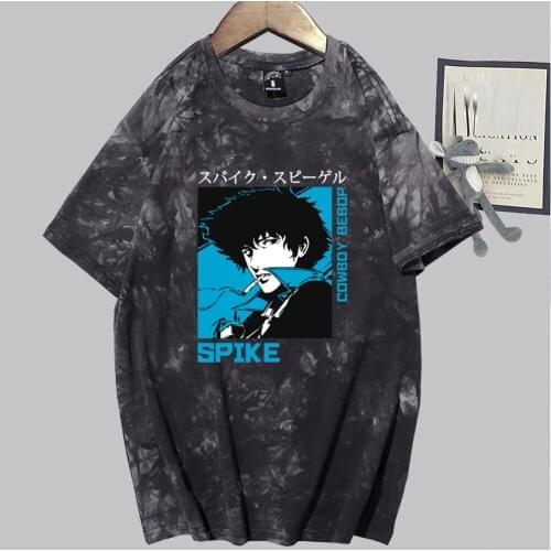 Cool Cowboy Bebop Print T-Shirt Harajuku Anime Short Sleeve T-shirt Clothes