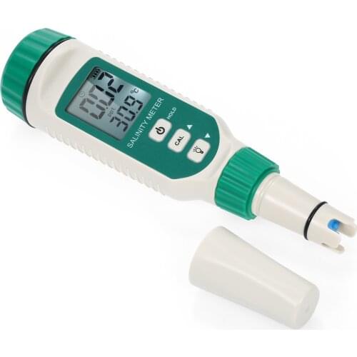 Salinity Meter Handheld ATC Salinometer Halometer Gauge Salty Brine Meter Seawater Salinity Meter for Salt Water Pool Tester
