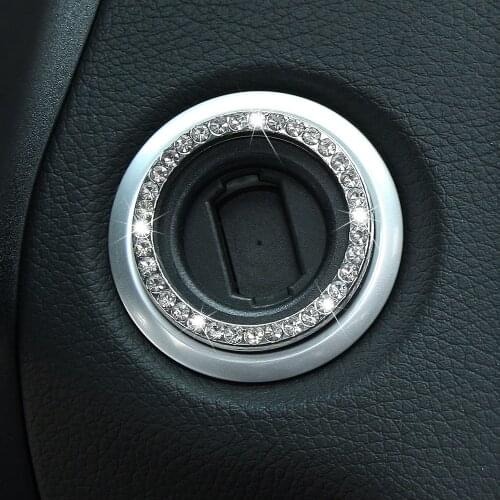 Car Start Switch Button Decorative Diamond Ring For dacia duster mercedes w203 volvo xc60 Vesta w211 renault megane peugeot 508