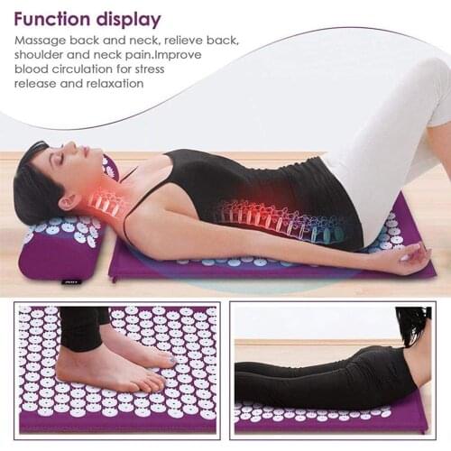 Yoga Mat Acupressure Massage To Relieve Pressure Neck Pain Sting Pad Acupuncture Massage Yoga Mat Massager Cushion