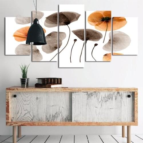 Still Life Lotus Leaf Lotus Canvas Painting Nordic Style Poster Home Decoration Living Room Sofa Background Wallpaper Decoration