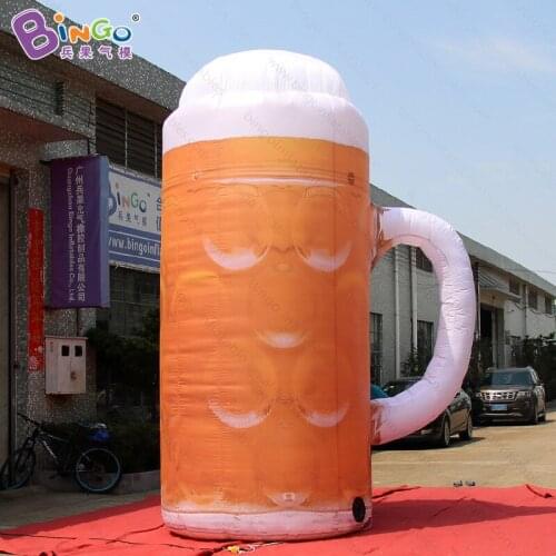 NEWLY DESIGN 4mh inflatable beer mug air blow bespoke drinking cup for carnival promotional LOGO advert