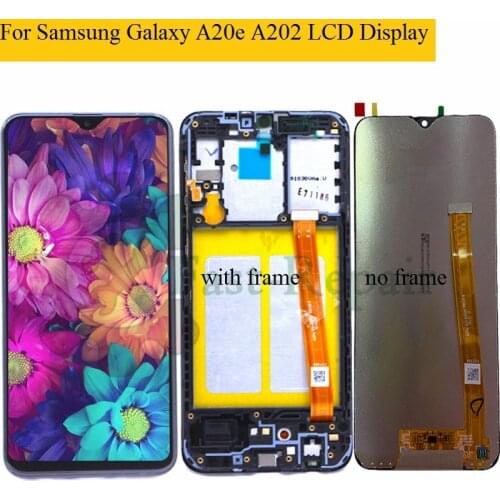 Original A20E LCD For Samsung Galaxy A20E lcd Display With Frame 5.8" SM-A202F A202DS A202F/DS LCD Screen Touch Screen Assembly