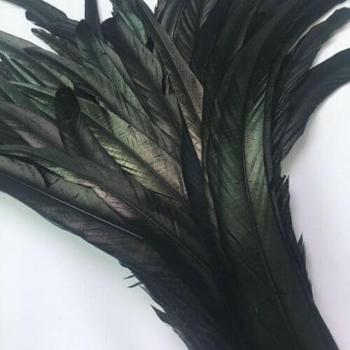 100PCS Black 35-40CM/14-16Inch Natural Rooster Feathers Feather For Decoration Crafts Christma Diy Rooster Plume Accessories
