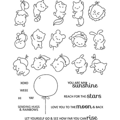 Balloon bunch Clear Silicone Stamp / seal for DIY Scrapbooking / Album Decorative Clear Stamp Sheets A097