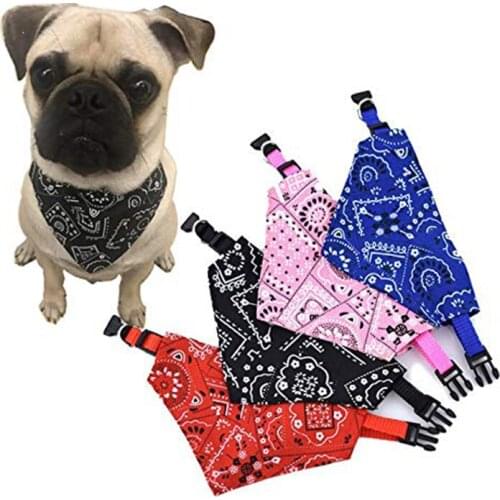 Pet Collar Adjustable Print Fashion Puppy Cat Bibs Triangular Scarfs Saliva Towel Pet Supplies Birthday Party Tie Bow Tie