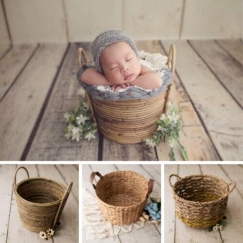 Newborn Photography Props Baby Weaving Baskets Infant Posing Prop Photo Studio Creative Posing Container Suit For Many Theme