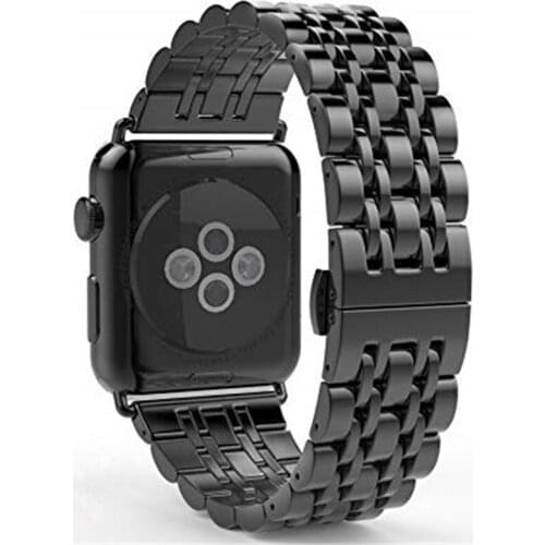 Mens Quality Stainless Steel Apple Watch Band For Apple Watch4/3/2/1 Two-Button Folding Clasp For Iwatch Series 44/42/40/38mm