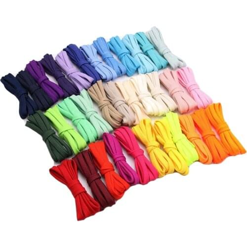 Weiou New 7mm 34 Solid Colors Shoelace A Pair Of Classic Hollow Double Flat Shoelace Woven Laces Sports Casual Bootlaces Lacet