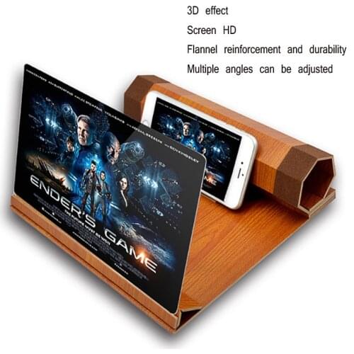 Mobile Phone 12 Inch Screen HD Anti-fog Radiation Video Magnifying Glass 7 Folding Magnetic Lazy Bracket Amplifier With Glasses